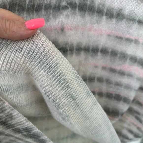 Anthropologie Cashmere White + Warren Essentials Tie Dye Medium Sweater - Picture 5 of 7